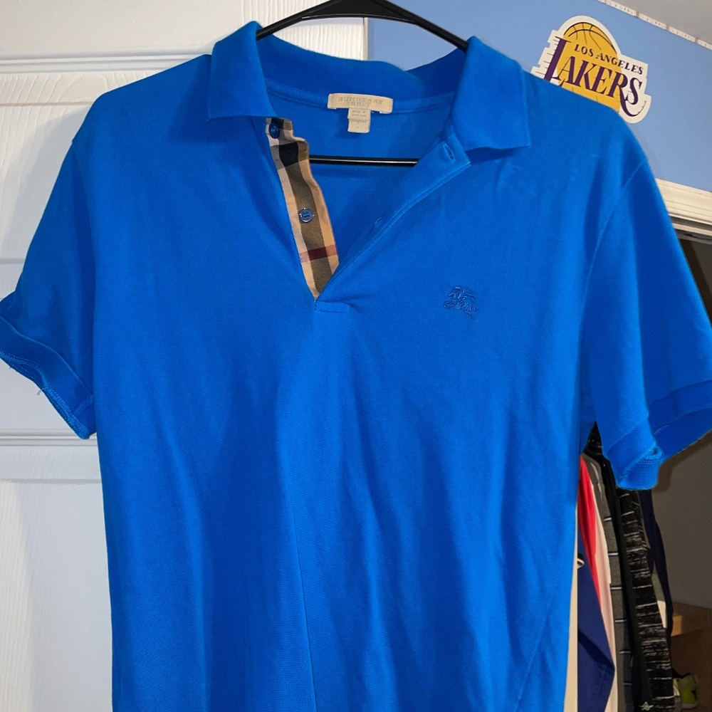 Burberry Blue Button Tee